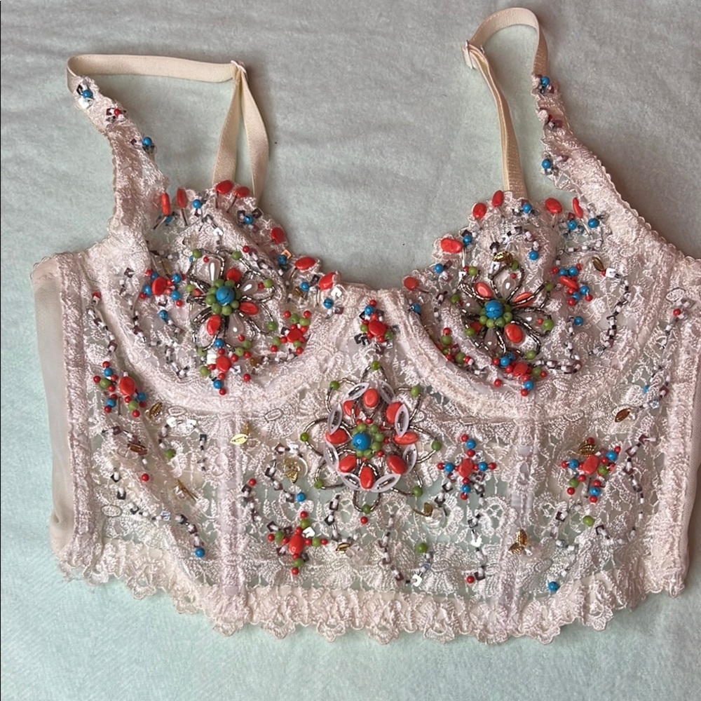 Marciano Embellished Lace Bustier Top size 32 A Statement Marciano piece – rare